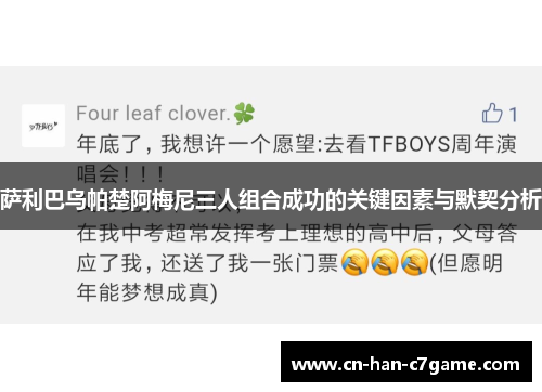 萨利巴乌帕楚阿梅尼三人组合成功的关键因素与默契分析